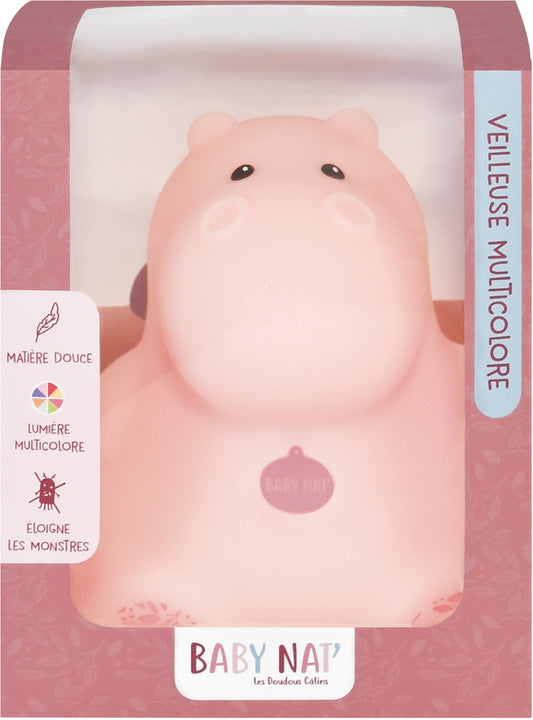 Veilleuse Hippopotame - Rose