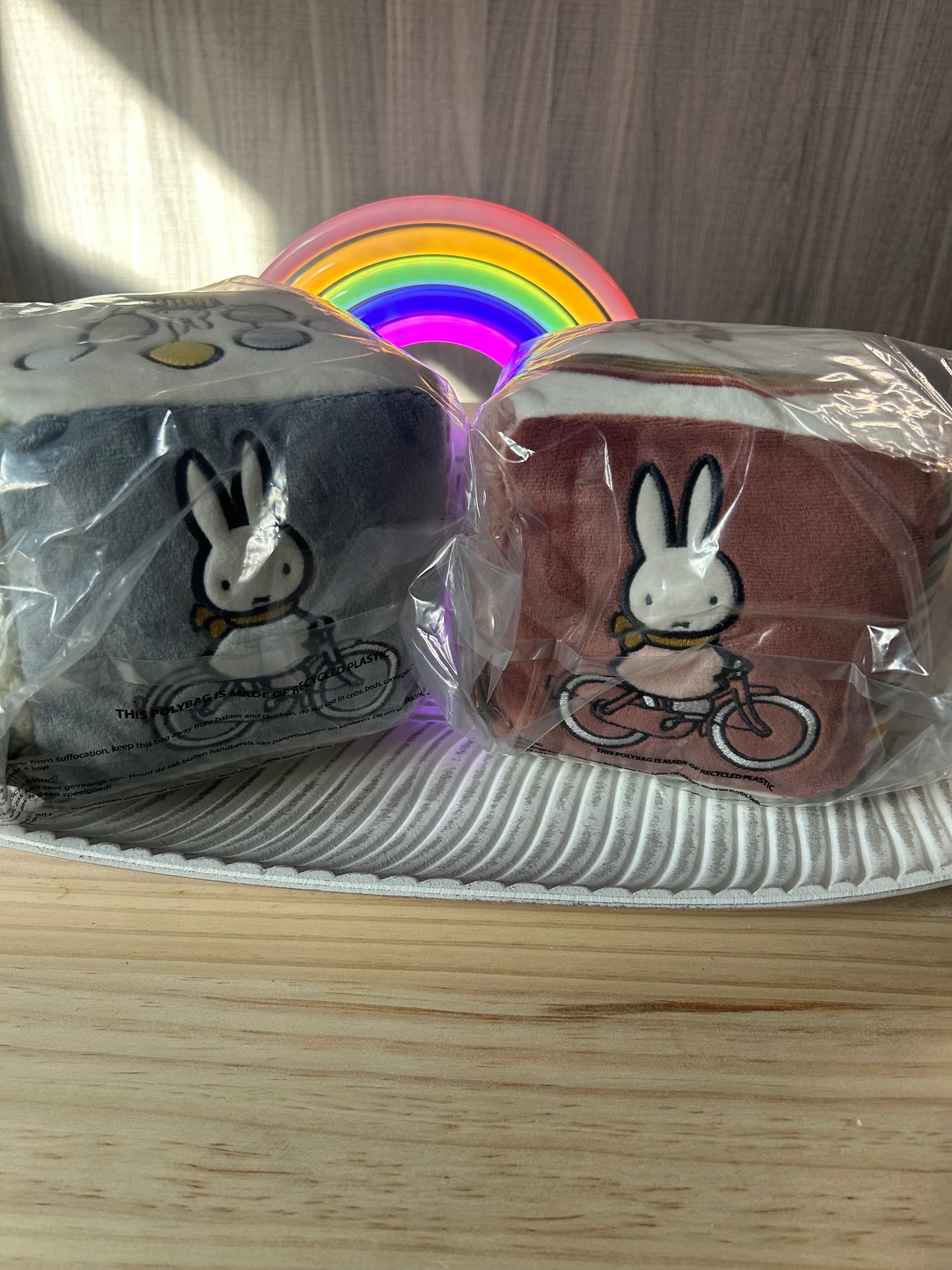 Duo de cubes d'éveil gris et rose
