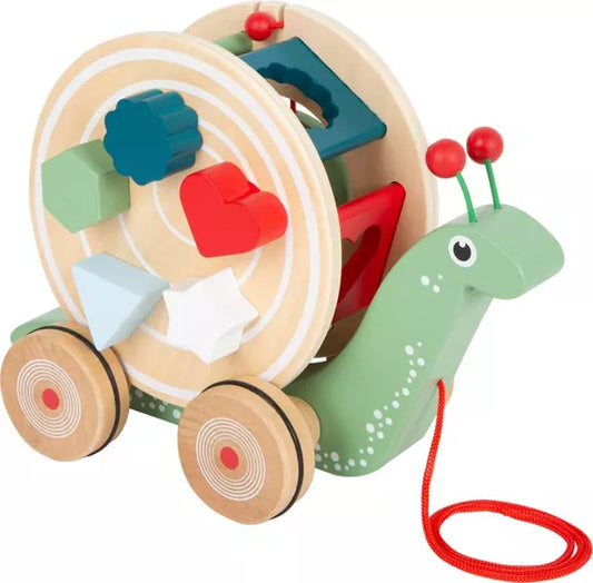 Escargot animal bâton à tirer - Bois