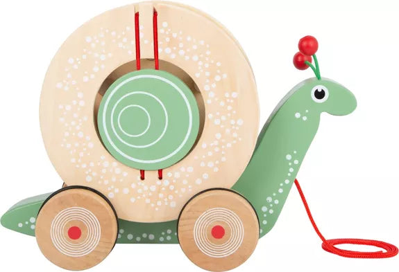 Escargot animal bâton à tirer - Bois