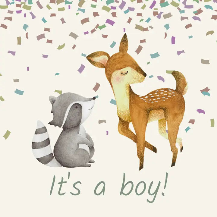 Carte de vœux - C'est un garçon !