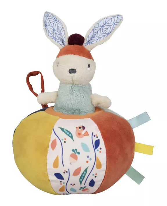 Balle d'activités avec marionnette de doigts.