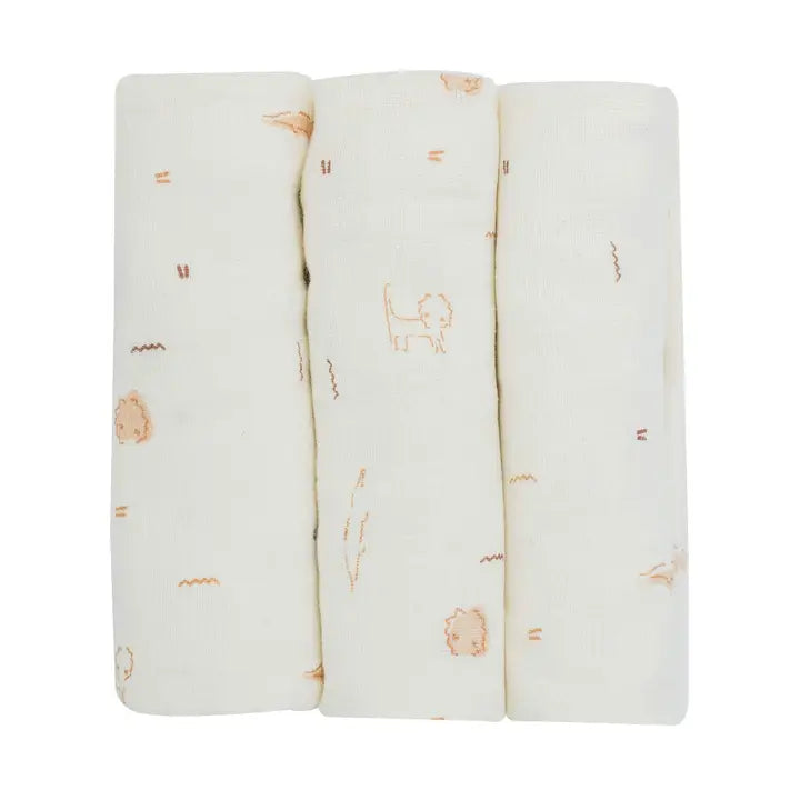 Lot de 3 langes - Lion