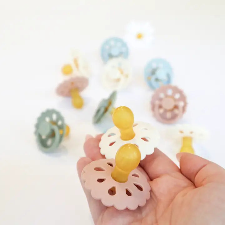 Sucettes en latex naturel - Taille 1 (0-6M) - Rose/Beige