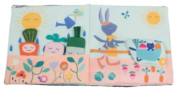 Livre d'éveil multiactvité "DU POTAGER A L'ASSIETTE"