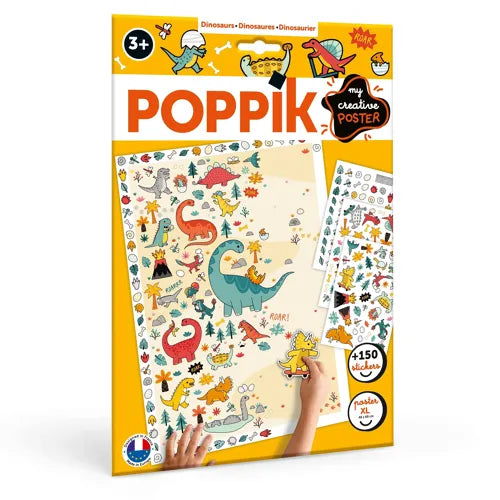 Poster créatif stickers - Les Dinosaures