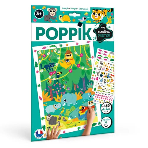 Poster créatif stickers - La Jungle