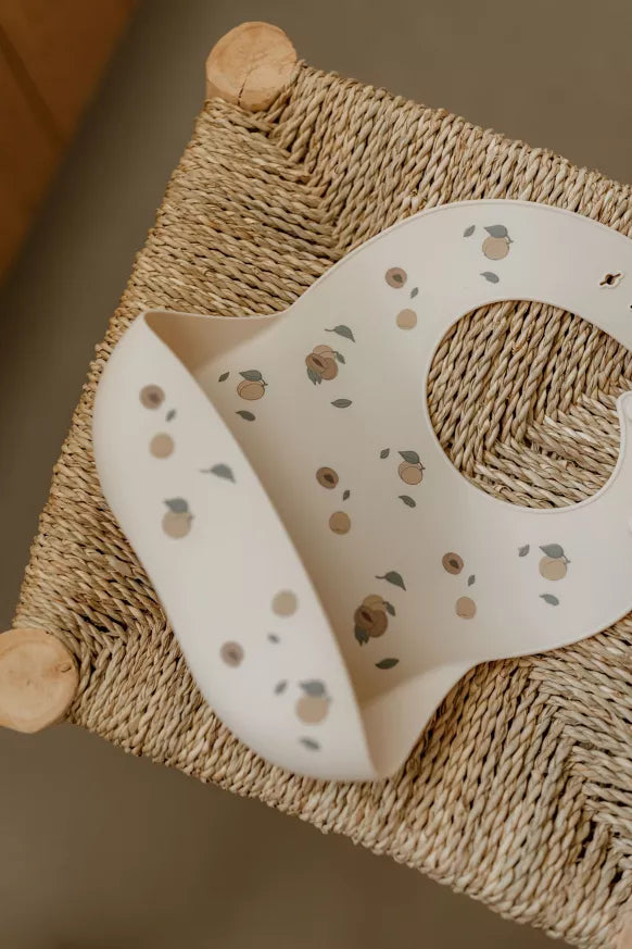 Bavoir en silicone - Abricots