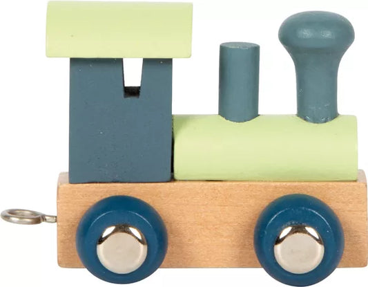 Train aux lettres Locomotive polaire bouleau & bleu ardoise