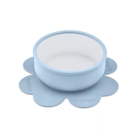 Bol en silicone avec base à ventouse - Bleu