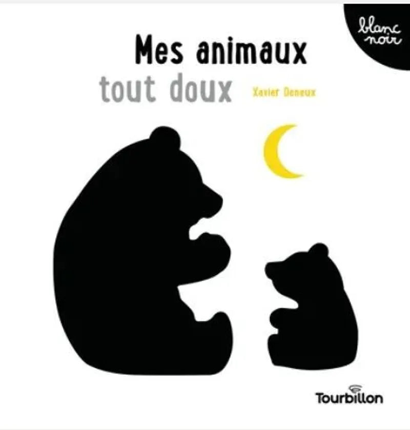 Livre en noir et blanc - Mes animaux tout doux