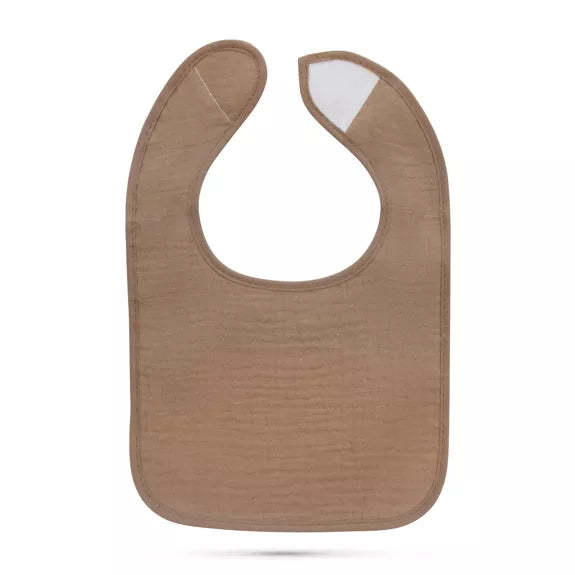Bavoir en mousseline double épaisseur - Marron