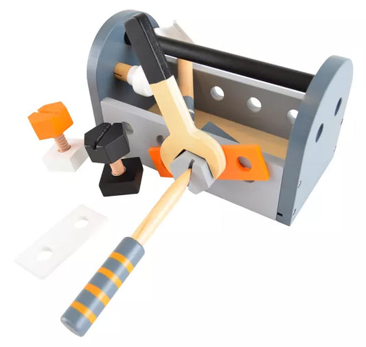 Coffre à outils en bois - 13 pièces