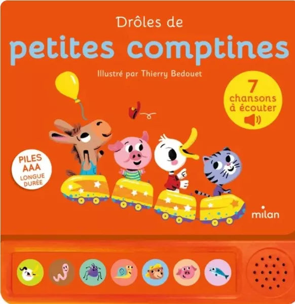 LIVRE SONORE ENFANT DROLE DE PETITES COMPTINES