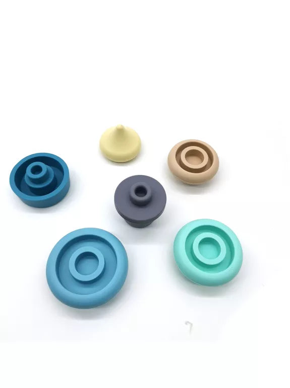 Jouet d'éveil Montessori - Glace empilable Silicone - Bleu