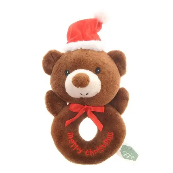 Hochet de Noël en peluche ours pour bébé