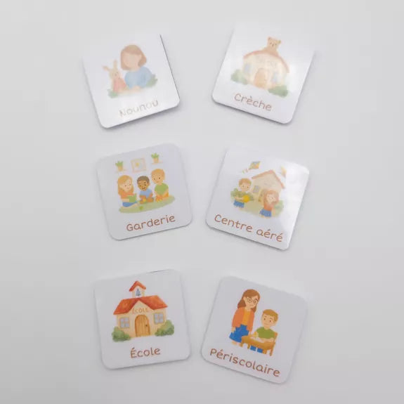 Semainier pour enfants, inspiré Montessori - Savane