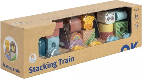 Train en bois animaux 32 cm