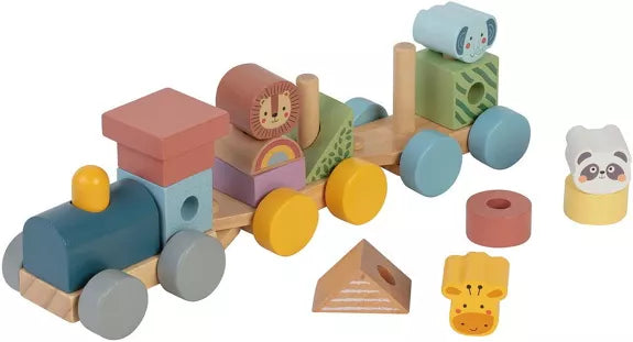 Train en bois animaux 32 cm
