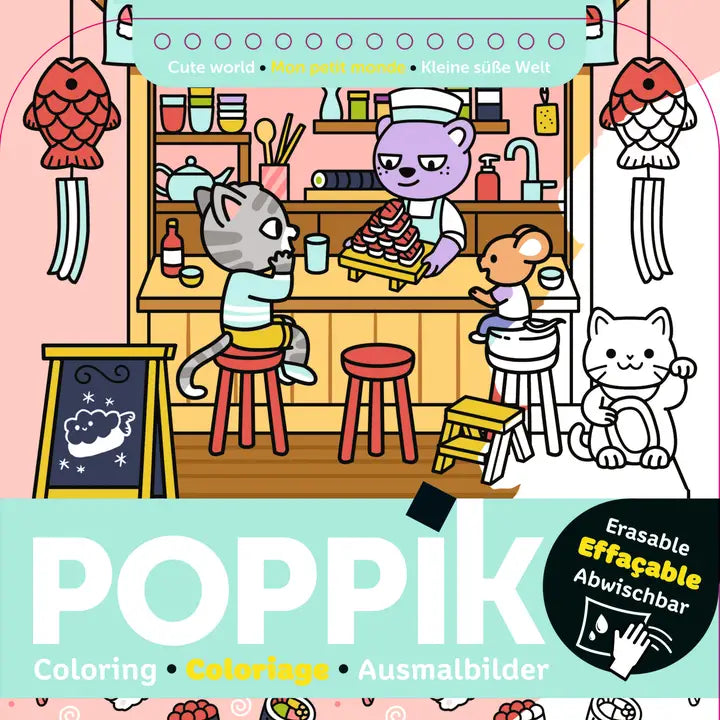 Livre de coloriage effaçable - Cute world