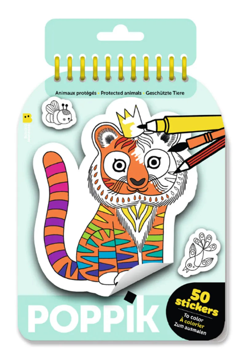 Stickers à colorier - Les animaux protégés
