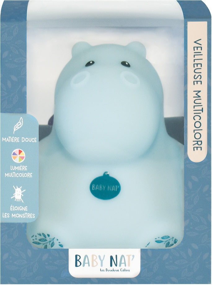 Veilleuse Hippopotame - Bleue