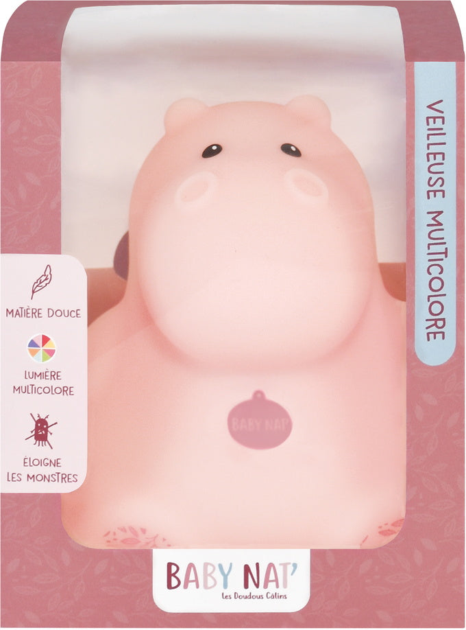 Veilleuse Hippopotame - Rose