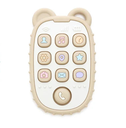 Téléphone de dentition - Beige / Pop-it