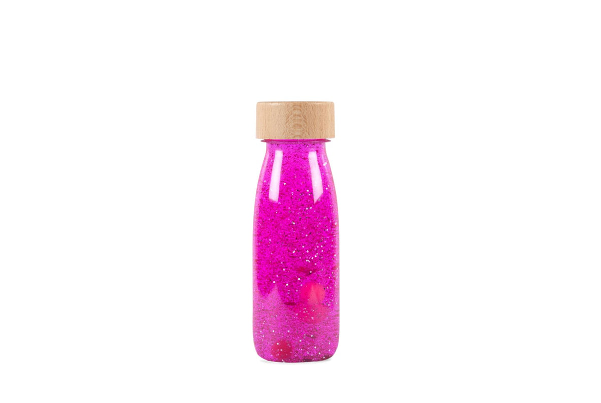 Bouteille sensorielle flottante - Rose