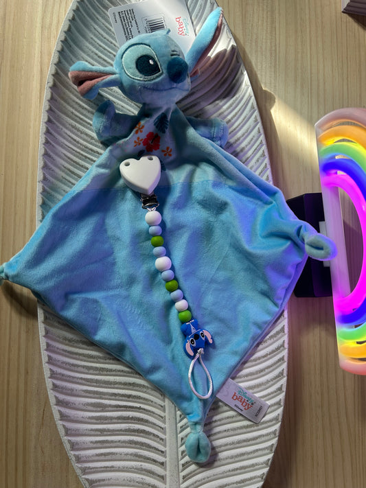 Lot : Doudou + Attache tétine STITCH