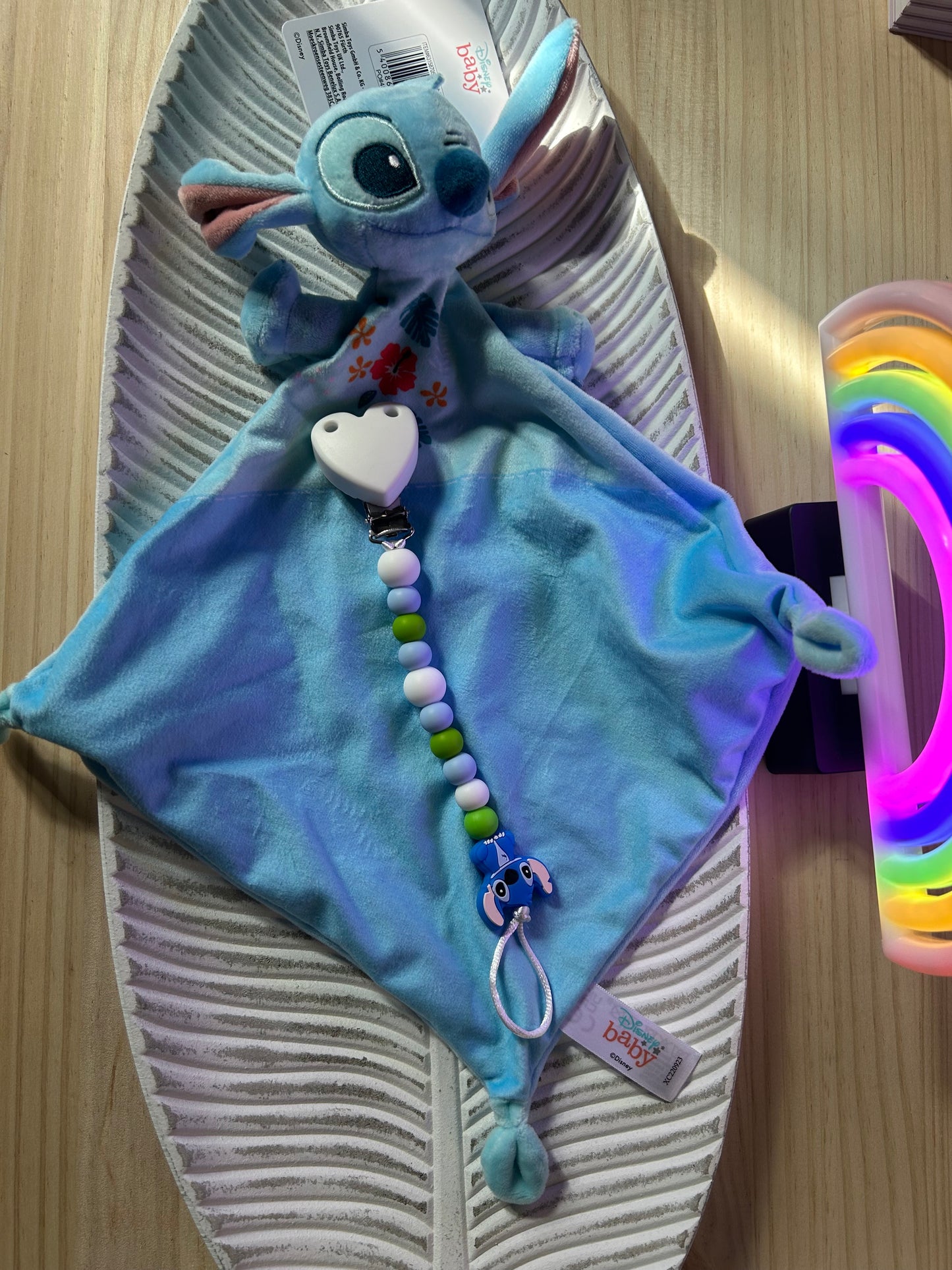 Lot : Doudou + Attache tétine STITCH
