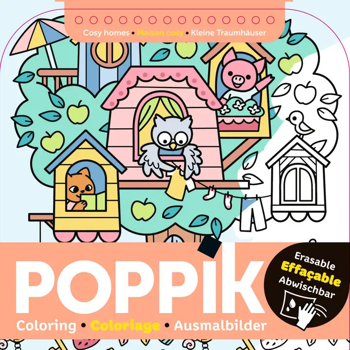 Livre de coloriage effaçable - Cosy home