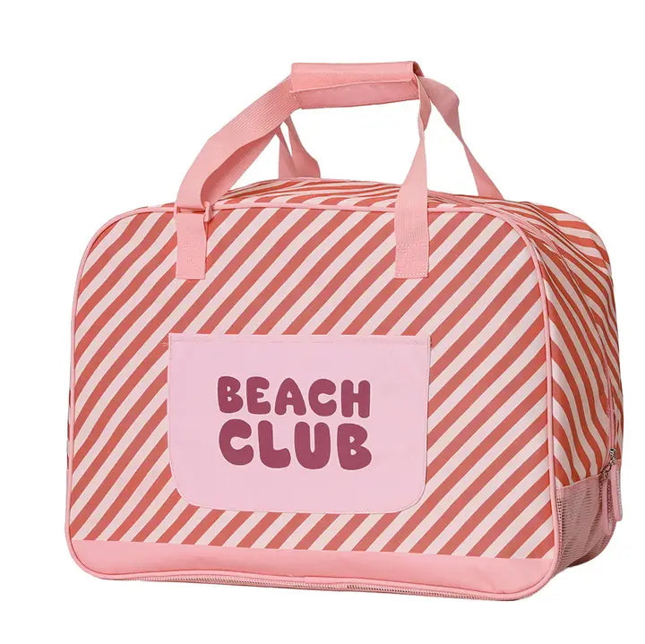 Sac de plage - Rose rayé