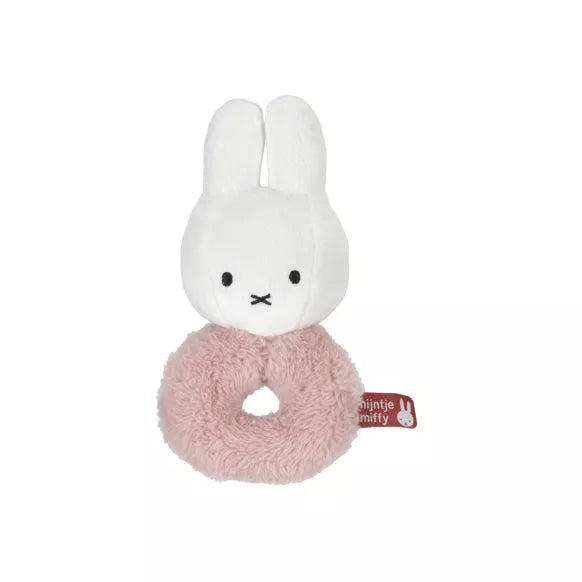 Miffy Hochet anneau en peluche Rose