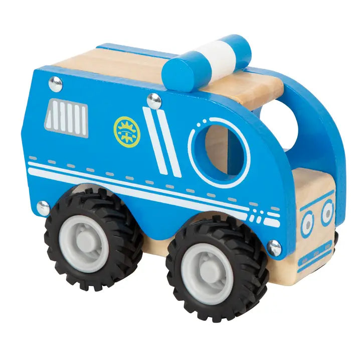 Voiture de police en bois